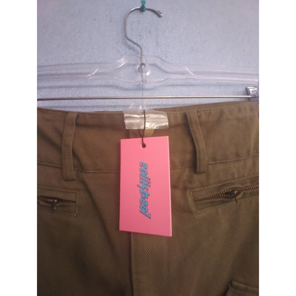 Calliste7 Maxi Skirt Cargo Pockets Slit Hem Khaki‎ Brown Career Size S